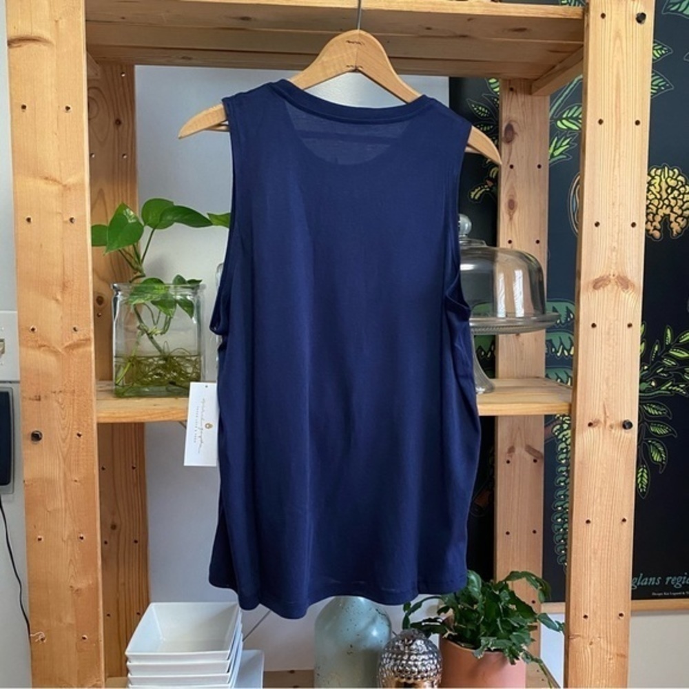 Spiritual Gangster Navy Blue Love Muscle Tank Top - Picture 3 of 13